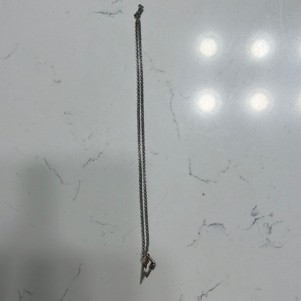 Silver Lighting Bolt Lock and Chain!